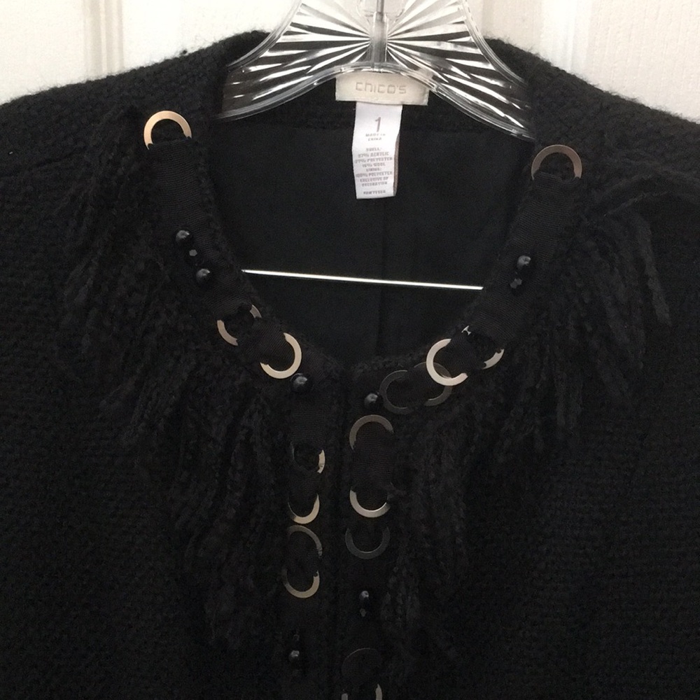 FINAL MARKDOWN Ladies’ Chico’s Uniquely Decorated Lined Jacket (1 ≈ M or 8 - Picture 2 of 14